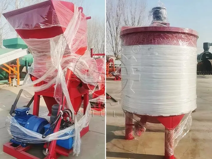 triturador de plástico e tanque de lavagem quente